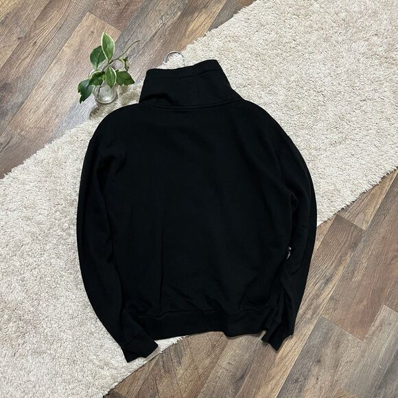 Victoria's Secret PINK Small Black Cowl Neck Drawstring Casual Cozy Sweatshirt - Picture 6 of 6